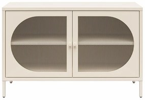 Krémszínű fém tálalószekrény 100x64x40 cm Luna – Støraa