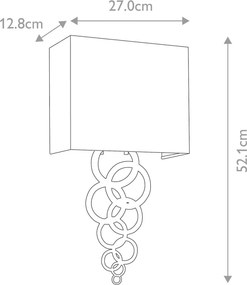 Elstead Lighting Rosa ROSA-MEDIUM-AB Fali lámpa 1x60W/E27