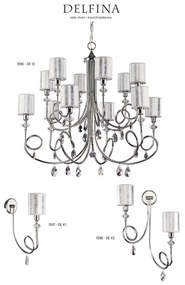 Jupiter 1598 - DE K2 CH - Fali lámpa DELFINA 2xE14/40W