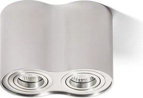 RENDL MILANO II mennyezeti lámpa szálcsiszolt alumínium 230V GU10 2x35W