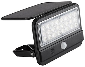Rabalux 77040 - FLAXTON LED 7W 3,7V IP54 napelemes fali lámpa, fekete