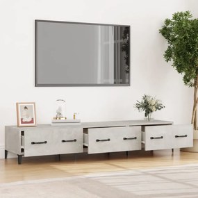 betonszürke szerelt fa TV-szekrény 150 x 34,5 x 30 cm