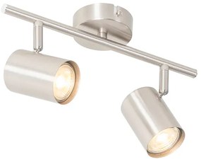 Modern mennyezeti lámpa acél 2-lámpás állítható - Jeana