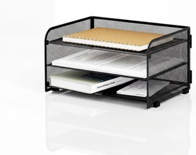Íróasztali szervező kosár 3 nyitott fiókkal