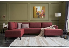 Téglavörös sarokkanapé (U alakú) Belen – Balcab Home