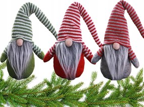3x Mikulás Karácsonyfa Dekoráció Törpe Manó