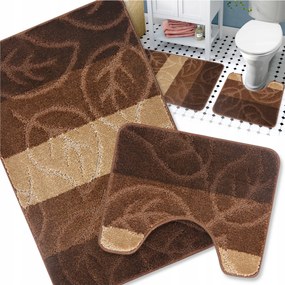 Fürdőszobaszőnyeg Csúszásgátló Nagy Barna 50X80 Szett 2 db Puha