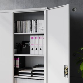 Fém iratszekrény JAN II, 1150 x 185 x 400 mm, szürke