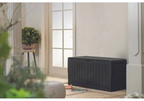 Keter Marvel plus kerti tárolódoboz ülőkével antracit, 270 l, 116 x 57 x 45 cm