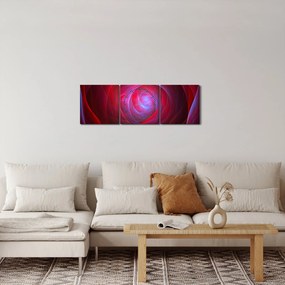 Absztrakt szemek képe (órával) (90x30 cm)