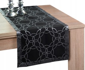 Dekorációs futófelület Modern 40x200 foltálló öv fekete-ezüst