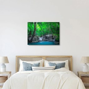 Kép - Erawan vízesés, Kanchanaburi, Thaiföld (üvegen) (70x50 cm)