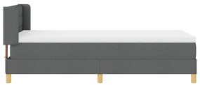 Boxspring Ágy Matraccal Sötétszürkében, 100 x 200 cm, Szövet