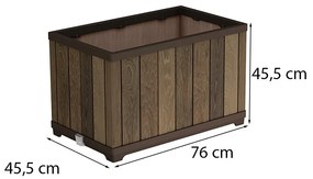 Deco tégla alakú műanyag virágláda 81 L