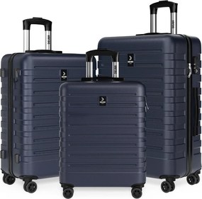 NEW YORK keményfedeles bőröndszett, 3 részes, ABS, sötétkék Deuba