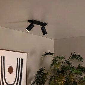 Lucide 09939/02/30 - CLUBS mennyezeti spotlámpa 2xGU10/40W/230V fekete