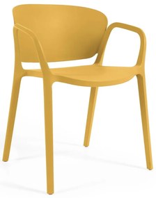 Sárga műanyag kerti szék Ania – Kave Home