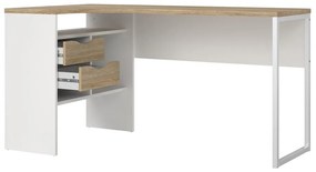 Felix Corner íróasztal, fehér / sonoma tölgy