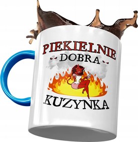 Kék Bögre Unokatestvérnek Születésnapra Ajándék Nyomtatott Fotóval