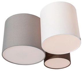 Mennyezeti lámpa fehér, szürke és barna 3-lámpás - Multidrum