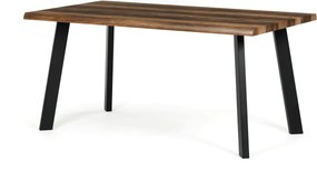Étkezőasztal 160 × 90 cm MDF öreg fa OLW