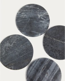 Szürke márvány poháralátét szett 4 db-os Tresa – Kave Home