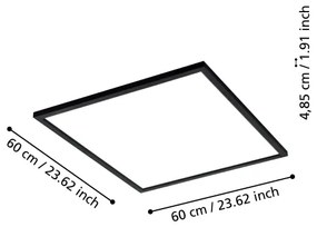 Eglo 900052 - LED Dimmelhető mennyezeti lámpa SALOBRENA-Z LED/33W/230V fekete