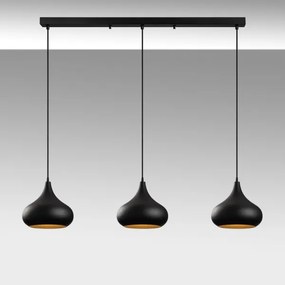 Zsinóros csillár MUBA 3xE27/40W/230V fekete