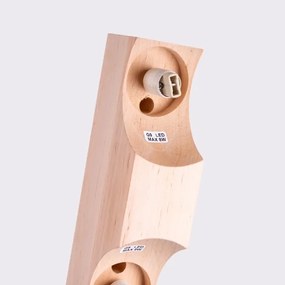 Sollux SL.1683 - Mennyezeti lámpa BULBO 2xG9/8W/230V bükkfa/fehér