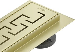 Mexen Flat 360° M15 forgatható lineáris lefolyó 100 cm, arany kefélt - 1A24100-40