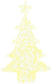 Karácsonyfa 100 LED-del Meleg fehér 120 cm Akril