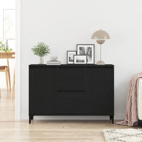 Fekete Tölgy Oldalszekrény 104x35x70 cm Műszaki Fa