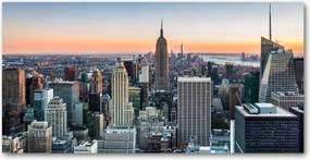 Fotó vászonkép edzett üveg New York 140x70