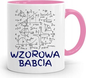Rózsaszín Bögre Nagymamáknak Mintás Nagymama fényképes nyomtatással