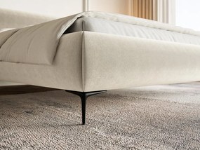 Franciaágy 180 cm Rirri 180B (ágyráccsal) (krém + fekete). 1099869