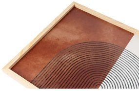 KÉSZLET 3x Kép képkeretben 50x70 cm bézs/barna