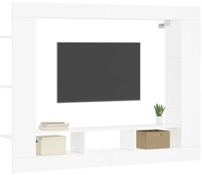 fehér szerelt fa TV-szekrény 152 x 22 x 113 cm