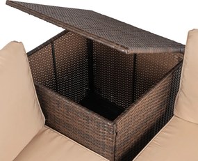 Kerti bútor szett barna/bézs színben – NEGRO