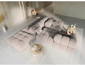 Világosbarna bársony moduláris kanapé 282 cm Bellis – Micadoni