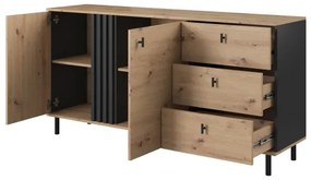 BADIA szekrény tölgy/antracit színben