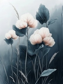 Vászonkép Canvas Természet Rét Virágok Növényzet Ombre 75x100