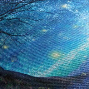 Kép - Misztikus erdő (órával) (90x30 cm)