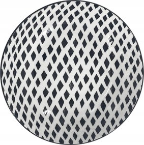 BlackLine levesestányér 20cm, kockás