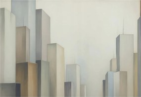 Divatos Flizelin Fali Tapéta Furnér Városi felhőkarcolók 152x104 Ragasztó