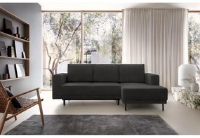 Sarokkanapé Rodriguez mini (J) (sötétszürke + fekete). 1099134