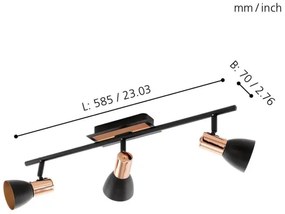 Eglo 94586 - LED Spotlámpa BARNHAM 3xGU10/3,3W/230V