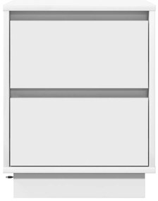 Éjjeli Szekrények LED Fényekkel 2 db Fehér 39x34,5x50 cm