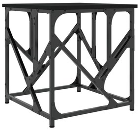 fekete szerelt fa dohányzóasztal 45x45x47,5 cm