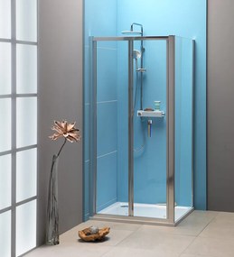 Polysan, EASY LINE zuhanykabin három falú 800-900x800mm, forgóajtós bal / jobb változat, Tégla üveg, EL1638EL3238EL3238