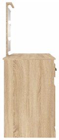 sonoma tölgy színű fésülködőasztal LED-del 130 x 50 x 132,5 cm